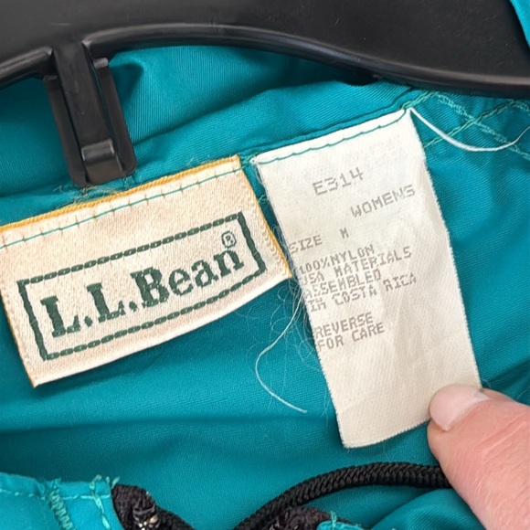 Vintage L.L. Bean Windbreaker Women’s Anorak Pullover Teal Outdoor‎ Hiking Ski M - Picture 6 of 17